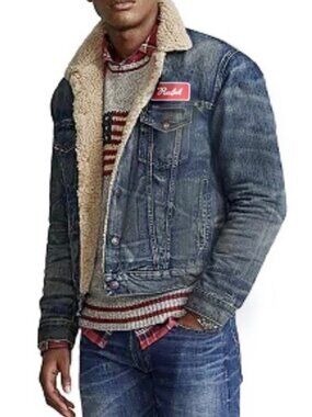 Polo Ralph Lauren Shearling Denim Jacket - Size M